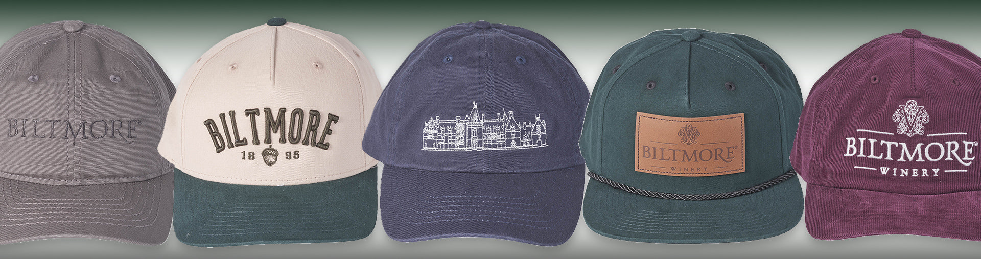 BILTMORE HOUSE Exclusive 2022 Black Hat Embroidery and Distinctive Back Snap Biltmore Hat – Grey – Biltmore Shop main image 2