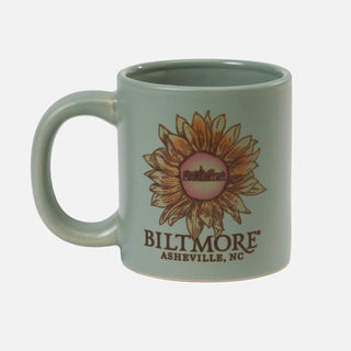 Sunflowers at Biltmore Ceramic Espresso Mug – Sage Green