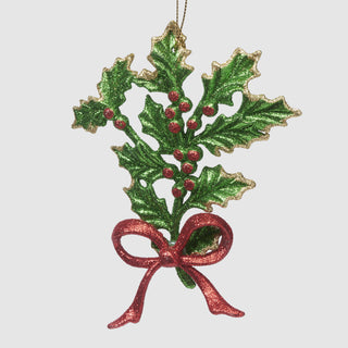 Holly & Ribbon Ornament – Winter Garden Collection