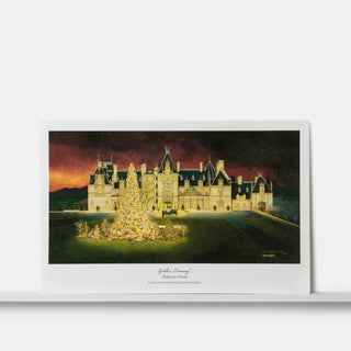 Unframed Golden Evening: Christmas at Biltmore Giclée Print - Large