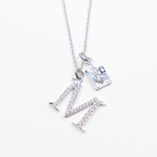 CRISLU Sparkling Initial M Charm