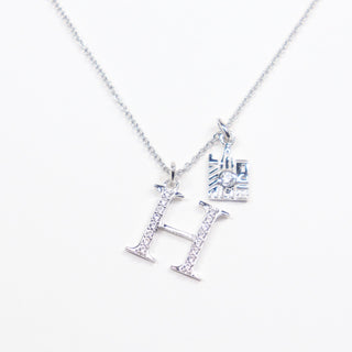 CRISLU Sparkling Initial H Charm