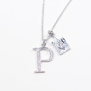 CRISLU Sparkling Initial P Charm