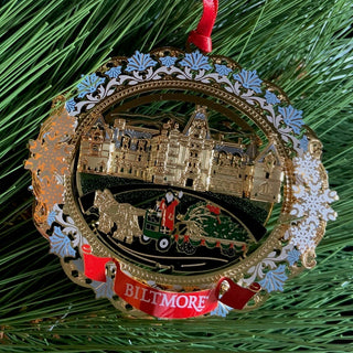 Biltmore® Santa Bringing in the Tree Ornament