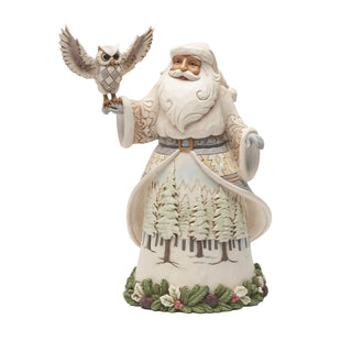 Woodland Santa with Owl Figurine