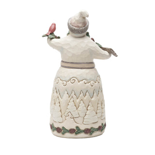 Carolina Snowman with Pine and Cardinal Figurine