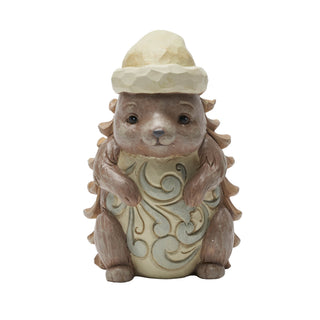 Hedgehog Pinecone Christmas Figurine