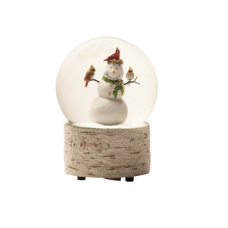 Snowman and Cardinal Musical Snow Globe