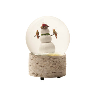 Snowman and Cardinal Musical Snow Globe