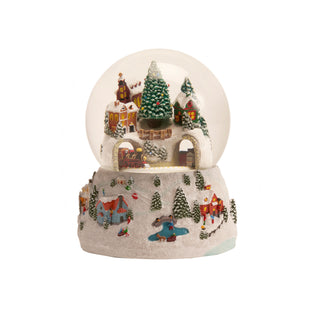 Musical Christmas Village Train Snow Globe