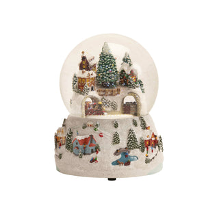 Musical Christmas Village Train Snow Globe