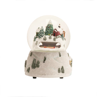 Musical Christmas Village Train Snow Globe