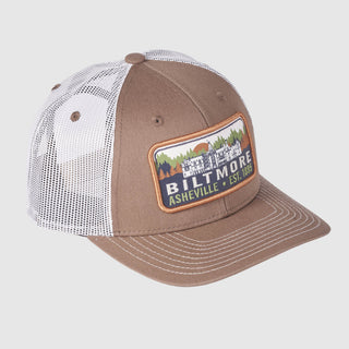 Biltmore Fall Badge Hat – Coffee, White
