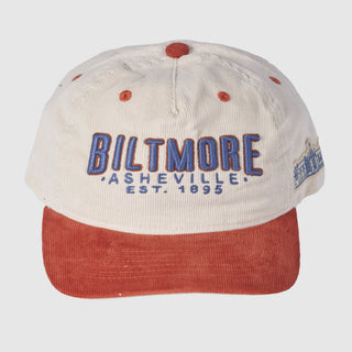 Biltmore Vintage Corduroy Hat – Stone, Rust, Blue