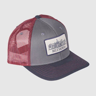 Biltmore House Badge Hat – Grey, Navy Blue, Burgundy