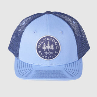 Biltmore Round Badge Hat – Carolina and Navy Blue