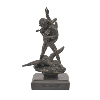 Boy Stealing Geese Sculpture
