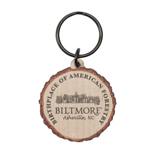 Biltmore Forestry Wood Slice Keychain