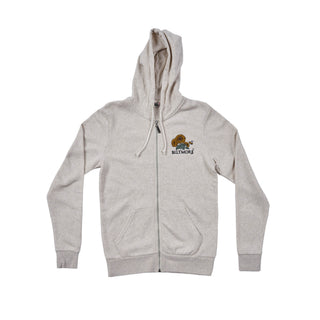 Sunflowers at Biltmore Zip-Up Hoodie - Grey