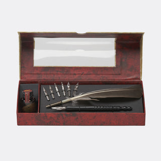 Feather Quill Pen Set with Ink