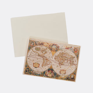 Old World Map Note Card Set