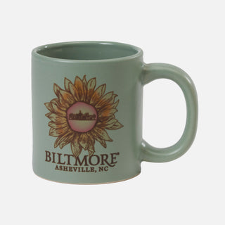 Sunflowers at Biltmore Ceramic Espresso Mug – Sage Green