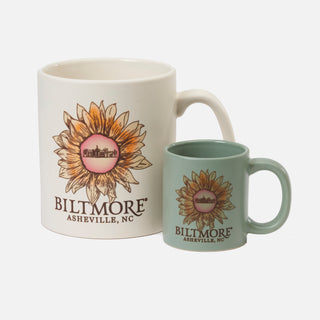 Sunflowers at Biltmore Ceramic Espresso Mug – Sage Green
