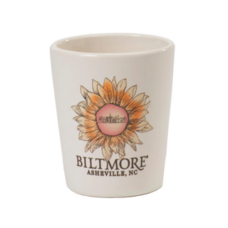 Sunflowers at Biltmore Ceramic Shot Glass – Oatmeal