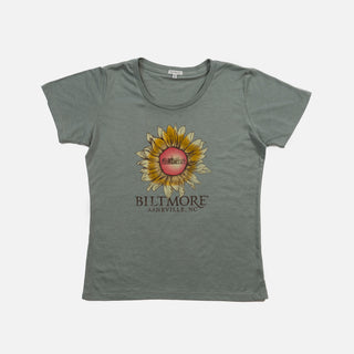 Sunflowers at Biltmore Scoop T-Shirt – Sage Green