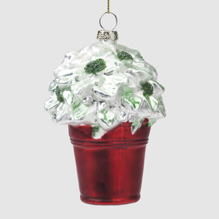 Yuletide Poinsettia Planter Ornament – Winter Garden Collection