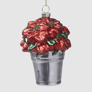 Yuletide Poinsettia Planter Ornament – Winter Garden Collection