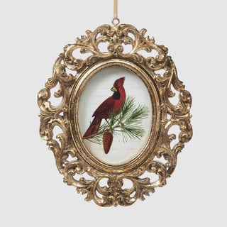 Vintage Cardinal Frame Ornament – Winter Garden Collection