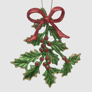 Holly & Ribbon Ornament – Winter Garden Collection