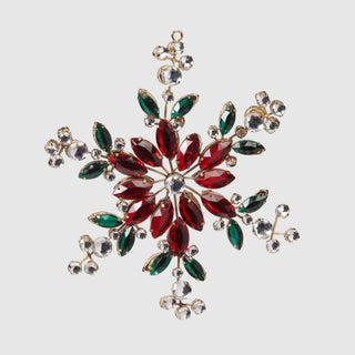 Red & Green Jeweled Snowflake – Winter Garden Collection