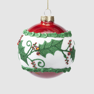 Holly Glass Ornament – Winter Garden Collection