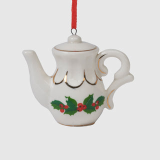 Holly Teapot Ornament – Inspired by the Banquet Hall