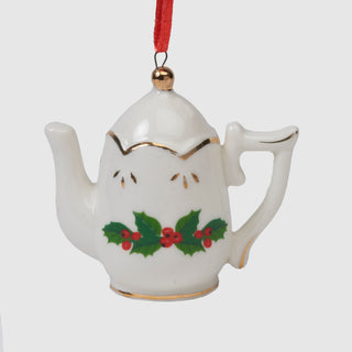 Holly Teapot Ornament – Inspired by the Banquet Hall