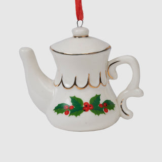 Holly Teapot Ornament – Inspired by the Banquet Hall