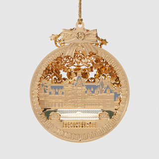 Three-Dimensional Half Ball Biltmore House Ornament