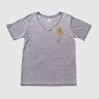 Sunflowers at Biltmore V-neck T-Shirt – Heather Grey