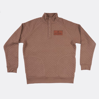 Biltmore Quilted Pullover in Walnut with Winery Patch