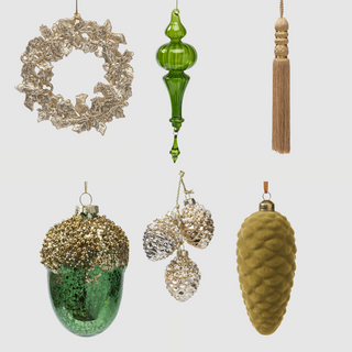 Oak Sitting Room Christmas Ornament 6-Piece Set