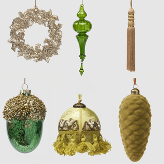 Oak Sitting Room Christmas Ornament 6-Piece Set