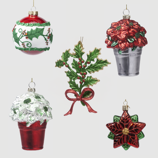 Winter Garden Christmas Ornament 6-Piece Set