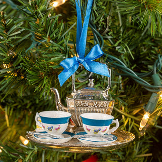 Biltmore® Blue Floral Teatime Ornament