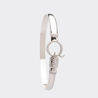 CRISLU Sparking Initial Q Bangle - Platinum